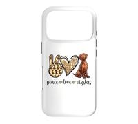 Carcasa para iPhone 17 Pro Funny Womens Girls Kids Peace Love Vizslas Dog Lover