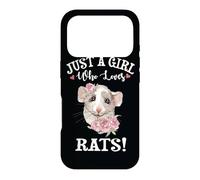 Carcasa para iPhone 17 Pro Funny Womens Kids Just A Girl Who Loves Dumbo Ear Rats Lover