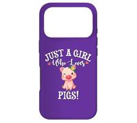Carcasa para iPhone 17 Pro Funny Womens Moms Girl Who Loves Pigs Cute Show Pig Lover