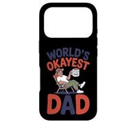 Carcasa para iPhone 17 Pro Funny World'S Okayest Dad Relajante Padre Divertido
