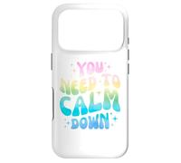 Carcasa para iPhone 17 Pro Funny You Need To Calm Down Funny Retro Girls Man Women