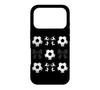 Carcasa para iPhone 17 Pro Fútbol Chica Coqueta Arco Pelotas De Fútbol Am