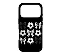 Carcasa para iPhone 17 Pro Fútbol Chica Coqueta Arco Pelotas De Fútbol Am