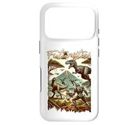 Carcasa para iPhone 17 Pro Futuristic Dinosaur Battle Sci Fi Action Art Warrior