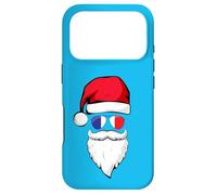 Carcasa para iPhone 17 Pro Gafas de Sol de Papá Noel francés con Bandera de Francia Humor Divertido