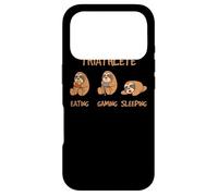 Carcasa para iPhone 17 Pro Gamer Triathlete Funny Gaming Sloth Playing Video Game Nerd