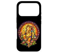 Carcasa para iPhone 17 Pro Ganesha Vitral Mandala Hindú Dios Hinduismo Yoga