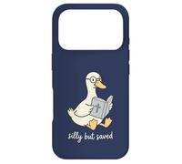 Carcasa para iPhone 17 Pro Ganso Tonto Pero Salvado Leyendo Santa Biblia Lindo Cristiano