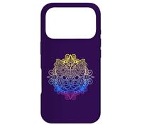 Carcasa para iPhone 17 Pro Gato Colorido Mandala Yoga Meditación Gatos