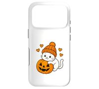 Carcasa para iPhone 17 Pro Gato Lindo con Calabaza celebra Halloween
