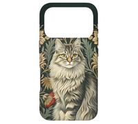 Carcasa para iPhone 17 Pro Gato Maine Coon Vintage Estilo William Morris