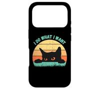 Carcasa para iPhone 17 Pro Gato Negro Retro Hago lo Que Quiero - Funny Cat Lover