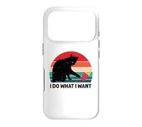 Carcasa para iPhone 17 Pro Gato Negro Retro Hago lo Que Quiero - Funny Cat Lover
