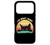Carcasa para iPhone 17 Pro Gato Negro Retro Hago lo Que Quiero - Funny Cat Lover