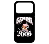 Carcasa para iPhone 17 Pro Géminis 2006 Piel melanada Rasgos del Zodiaco Reina Diva