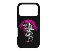 Carcasa para iPhone 17 Pro Get Behind Me Mark 8:33 Cita de Jesús Cruz de Serpiente Cristiana