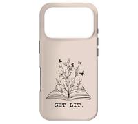 Carcasa para iPhone 17 Pro Get Lit Library Book Wildflowers Lovers Literature Teacher