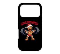 Carcasa para iPhone 17 Pro Gingershred Gingerbread Man Weightlifting Funny Christmas