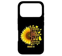 Carcasa para iPhone 17 Pro Girasol Cristiano Joshua 1:9 Versos de la Biblia, Girls Pretty