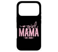 Carcasa para iPhone 17 Pro Girl Mama EST 2026 Pregnancy Reveal Mom To Be New Mommy