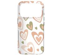 Carcasa para iPhone 17 Pro Girly Coquette Cute Pink Heart Sage Green Hearts Valentines