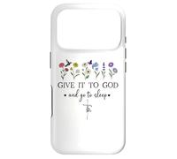 Carcasa para iPhone 17 Pro Give it to God and Go to Sleep Sign,Bible Christian Cross