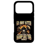 Carcasa para iPhone 17 Pro Go Away Kitten, Divertido Bootleg Daddy Sigma Skeleton Biker
