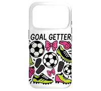 Carcasa para iPhone 17 Pro Goal Getter Coquette - Diseño de fútbol con Lazos y Tacos