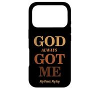 Carcasa para iPhone 17 Pro God Always Got Me, My Peace My Joy Cool Quotes Graphic