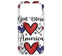Carcasa para iPhone 17 Pro God Bless America Patriotic USA Flag Colors For Christians