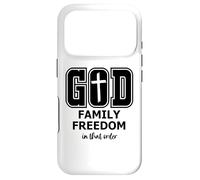 Carcasa para iPhone 17 Pro God Family Country In That Order Its All About Jesus Freedom