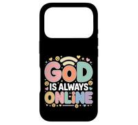 Carcasa para iPhone 17 Pro God Is Always Online Mentalidad de la Iglesia Fe -
