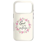 Carcasa para iPhone 17 Pro God is My Refuge Psalm 91 Bible Verse Floral