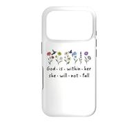 Carcasa para iPhone 17 Pro God is Within Her She Will Not Fall Christian Butterfly 46:5