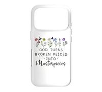 Carcasa para iPhone 17 Pro God Turns Broken Piece into Masterpieces Bible Verse Psalm