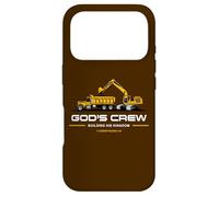 Carcasa para iPhone 17 Pro God'S Crew - Excavator Construction Kids Christian 1 Cor 3:9