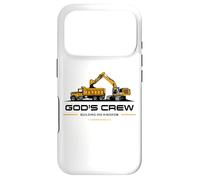 Carcasa para iPhone 17 Pro God'S Crew - Excavator Construction Kids Christian 1 Cor 3:9