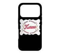 Carcasa para iPhone 17 Pro Goes Around Karma Viene Alrededor Retro Estética