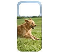 Carcasa para iPhone 17 Pro Golden Retriever Perro Corriendo Campo Abierto Soleado Escena Al