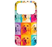 Carcasa para iPhone 17 Pro Golden Retriever Pop Art Colorido Retro Dog Lover Diseño