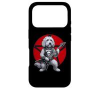 Carcasa para iPhone 17 Pro Goldendoodle Heavy Metal Guitarra Rock Dog Lover