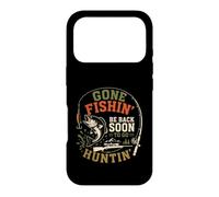 Carcasa para iPhone 17 Pro Gone Fishing Be Back To Go Hunting Diseño Vintage