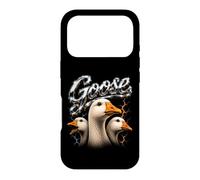 Carcasa para iPhone 17 Pro Goose Retro Farm Bird Squad Toca la bocina Divertida