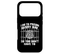 Carcasa para iPhone 17 Pro Gracioso I Go To Prison Everyday So You Don't Have To Officer