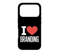 Carcasa para iPhone 17 Pro Gracioso I Love Branding Decir Marketing Humor