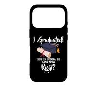 Carcasa para iPhone 17 Pro Graduated Life Is Gonna Be Easy Now Right - Graduación Divertida