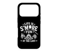 Carcasa para iPhone 17 Pro Gráfico de Camping Life Is S'More Fun At The Lake Campfire