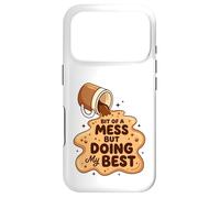 Carcasa para iPhone 17 Pro Gráfico de un Poco de lío Pero Haciendo mi Mejor café derramado