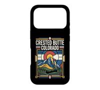Carcasa para iPhone 17 Pro Gráfico de Viaje de montaña con la Bandera de Colorado de Crested Butte
