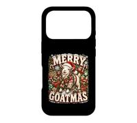 Carcasa para iPhone 17 Pro Gráfico navideño Retro de Farm Goat Merry Goatmas